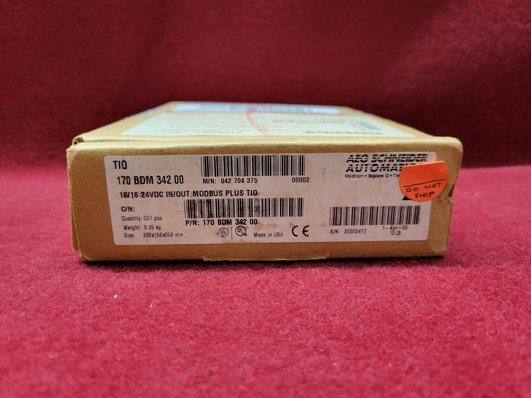 Modicon 170BDM34200 New Surplus