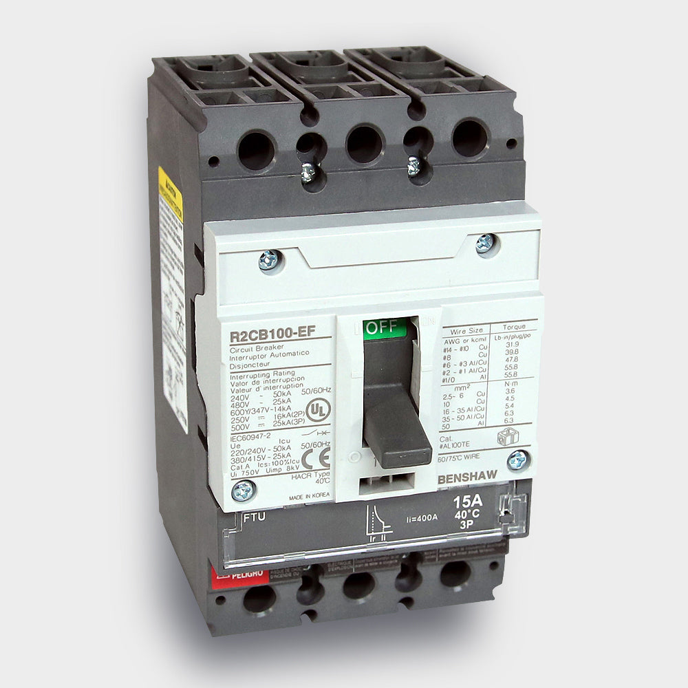 Circuit Breaker 80 A - 100 Frame 3P 600 VAC, E-Standard Fault, FTU Trip Unit, 25 KAIC Interrupt at 480 VAC