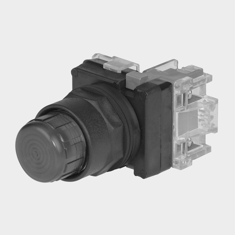 Illuminated Push Button - Extended BLUE 24V