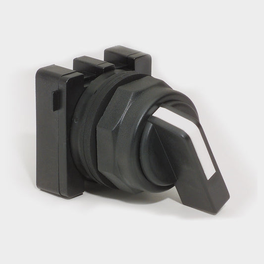 Selector Switch - 3 Position, White, 2 Normally Open
